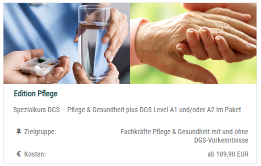 Edition Pflege auf der Lernplattform