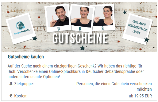 Gutscheine kaufen auf der Lernplattform