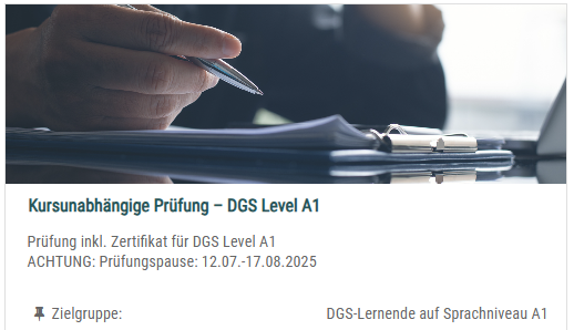 Prüfung A1 auf der Lernplattform