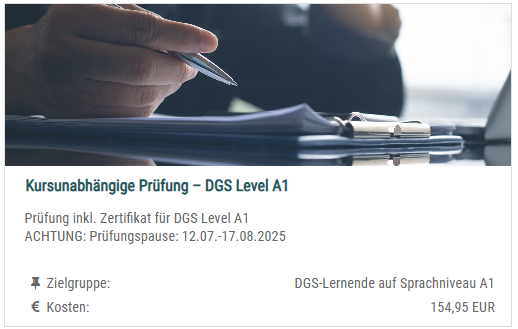 Prüfung A1 auf der Lernplattform